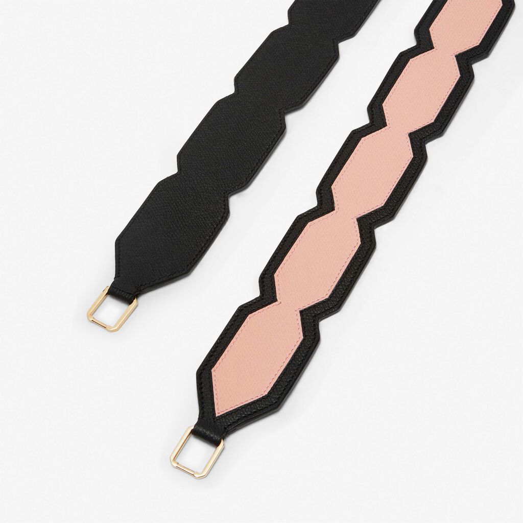 Valextra Tracolla per borsa a mano in Pelle Rosa e Nera | Valextra Shopping Online