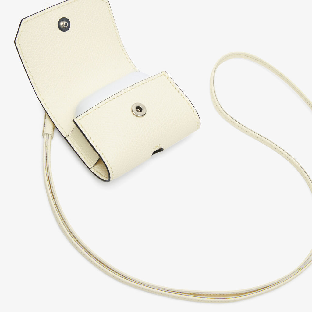 Valextra Porta Airpods Pro con Tracolla in Pelle Bianca | Valextra Convenienza