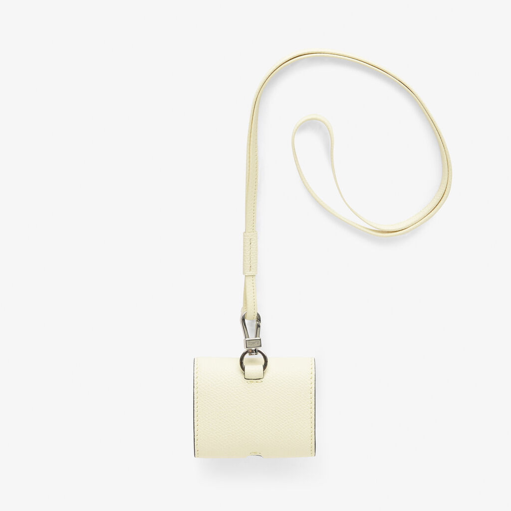 Valextra Porta Airpods Pro con Tracolla in Pelle Bianca | Valextra Convenienza