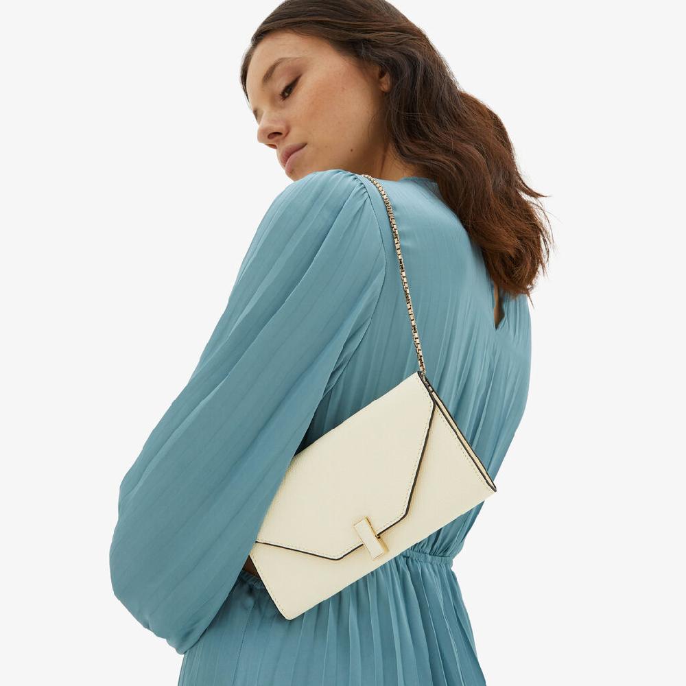 Valextra Portafoglio grande in Pelle Bianca | Valextra Iside Outlet