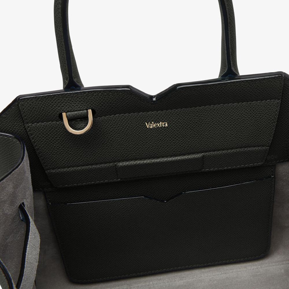 Valextra Borsetta a mano da Donna in Pelle Nera di Lusso | Valextra Saldi