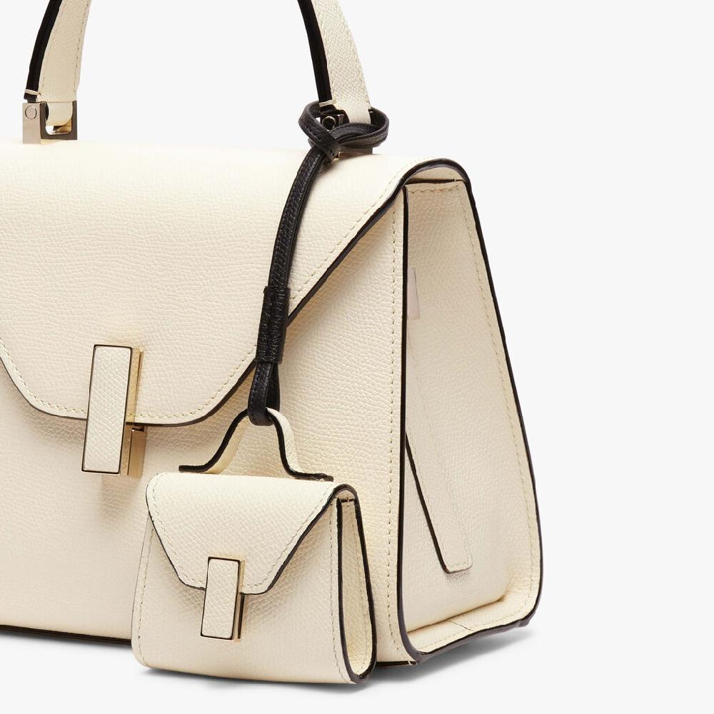 Valextra Charm borsa da Donna in Pelle Bianca e Nera | Valextra Iside In Saldo