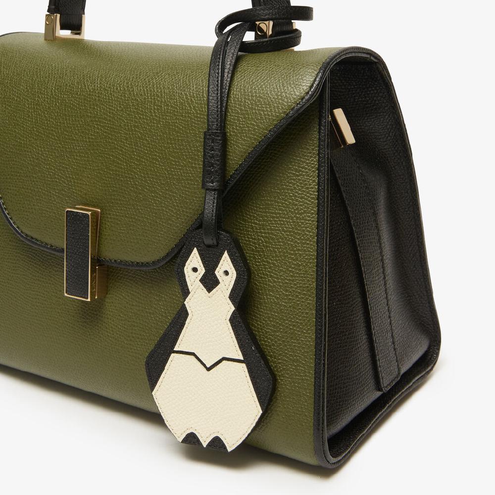 Valextra Charm per borsa Pinguino in Pelle Bianca e Nera | Valextra Italy
