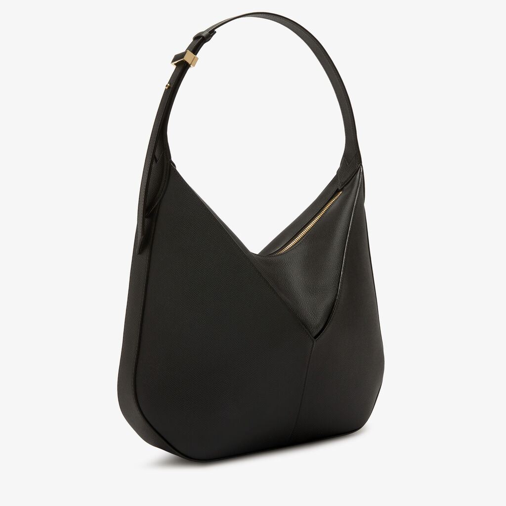 Valextra Borsa a tracolla hobo da Donna in Pelle Nera | Valextra Vivi Qualità Garantita