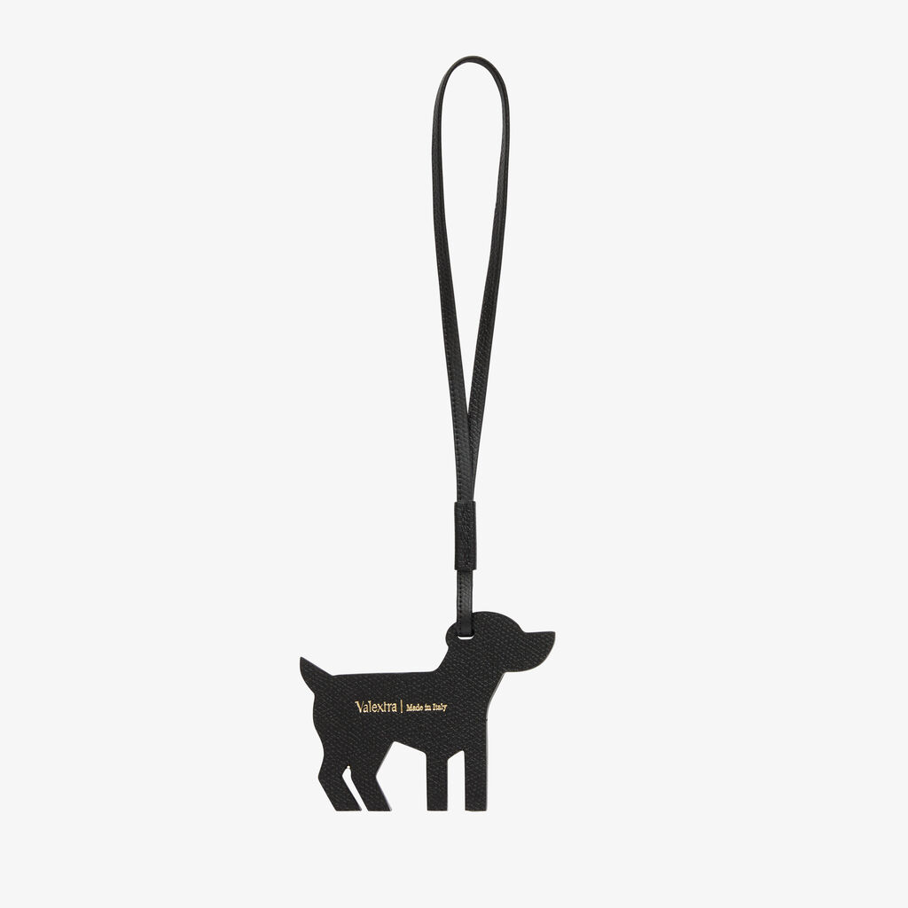 Valextra Charm cagnolino di Lusso in Pelle Bianca e Nera | Valextra Negozi Online