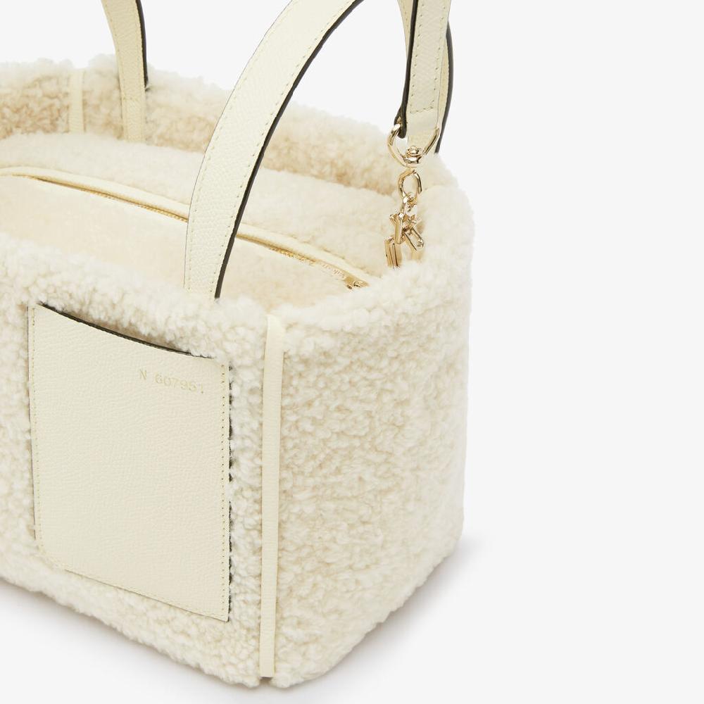 Valextra BORSA SECCHIELLO MINI CON TRACOLLA MONTONE/VITELLO VS ORO CHIARO Sottocosto