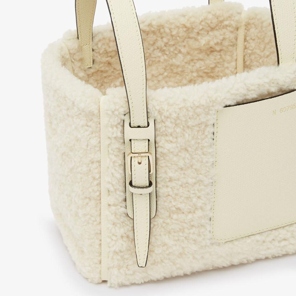 Valextra BORSA SECCHIELLO MINI CON TRACOLLA MONTONE/VITELLO VS ORO CHIARO Sottocosto