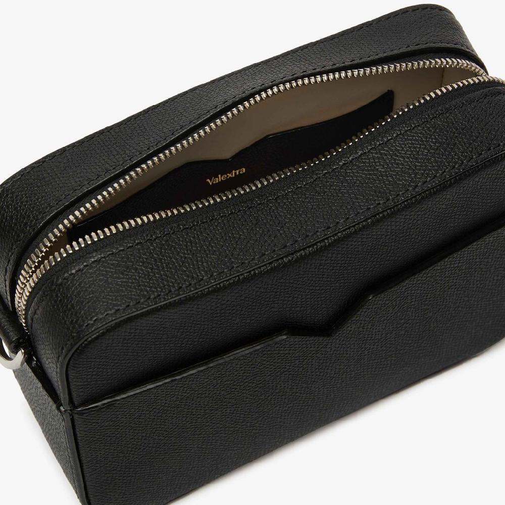 Valextra Borsa a tracolla da Uomo di Lusso Pelle Nera | Valextra V-Line Hotsell