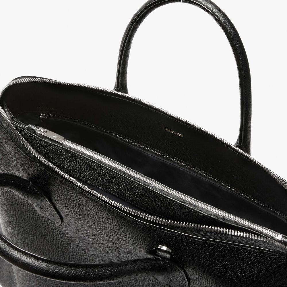 Valextra Borsa tote da ufficio in Pelle Nera con zip | Valextra My Logo I Più Venduti