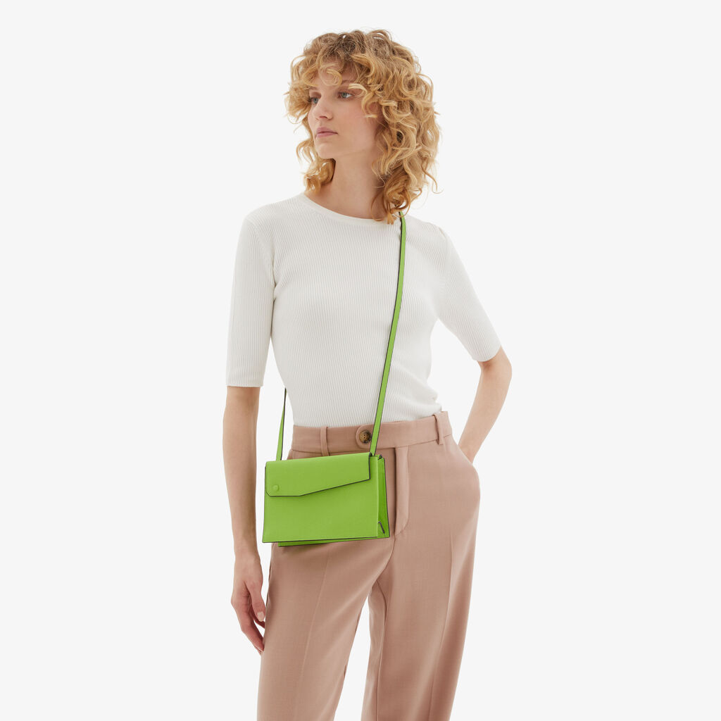 Valextra Borsa a tracolla da Donna in Pelle Verde | Valextra Pocket 2025