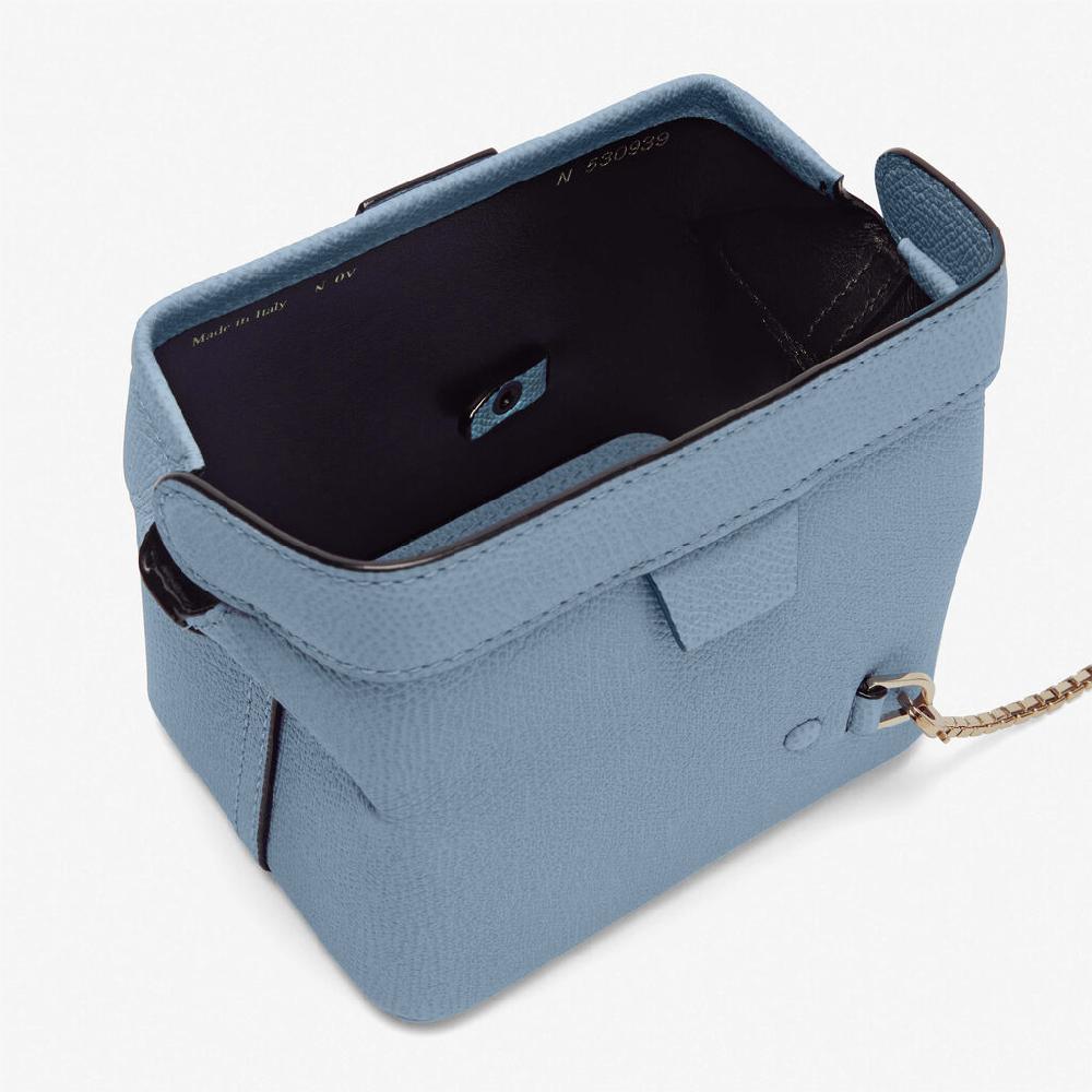 Valextra Borsa da viaggio in Pelle Azzurra | Valextra Tric Trac In Linea