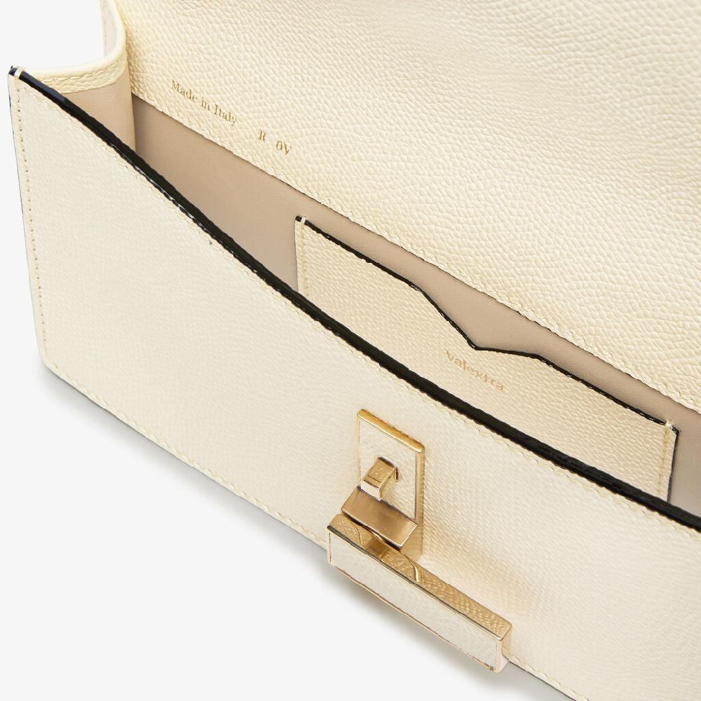 Valextra Pochette in Pelle Bianca con tracolla | Valextra Iside Qualità