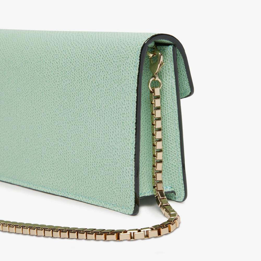 Valextra Borsetta clutch in Pelle con tracolla dorata | Valextra Iside Vendita