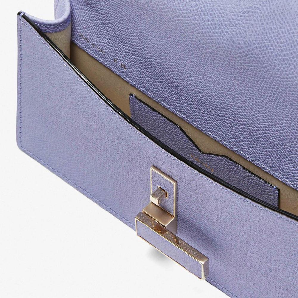 Valextra Pochette minimal da Donna in Pelle Lilla | Valextra Iside Promozione