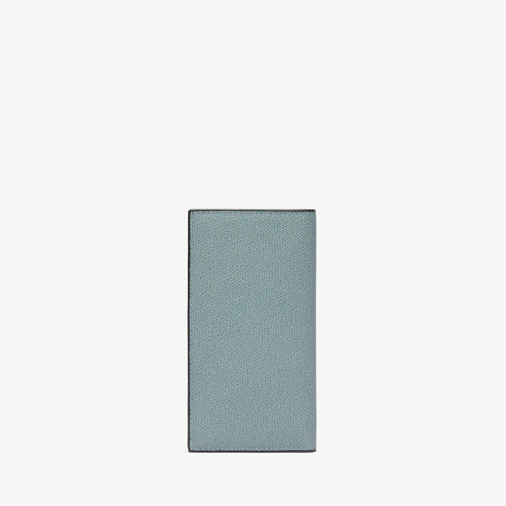 Valextra Portafoglio verticale bifold in Pelle Azzurra cerulea | Valextra Fino Al -60%