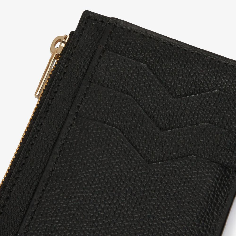 Valextra Portamonete da Uomo e Donna in Pelle Nera | Valextra Convenienza