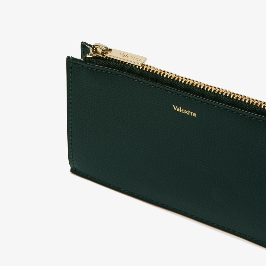 Valextra Portamonete da Donna in Pelle Verde di Lusso | Valextra Novità