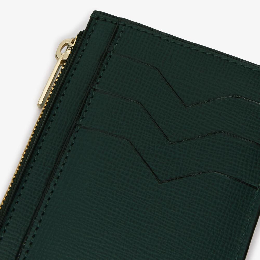 Valextra Portamonete da Donna in Pelle Verde di Lusso | Valextra Novità
