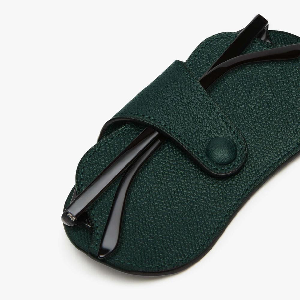 Valextra Custodia occhiali in Pelle Verde | Valextra Presa