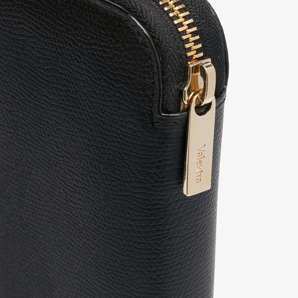 Valextra Portafoglio da Donna di Lusso in Pelle Nera | Valextra Zip Around Economico