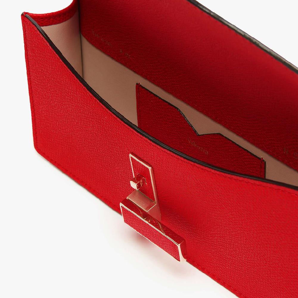 Valextra Pochette semplice e compatta in Pelle Rossa | Valextra Iside Offerte