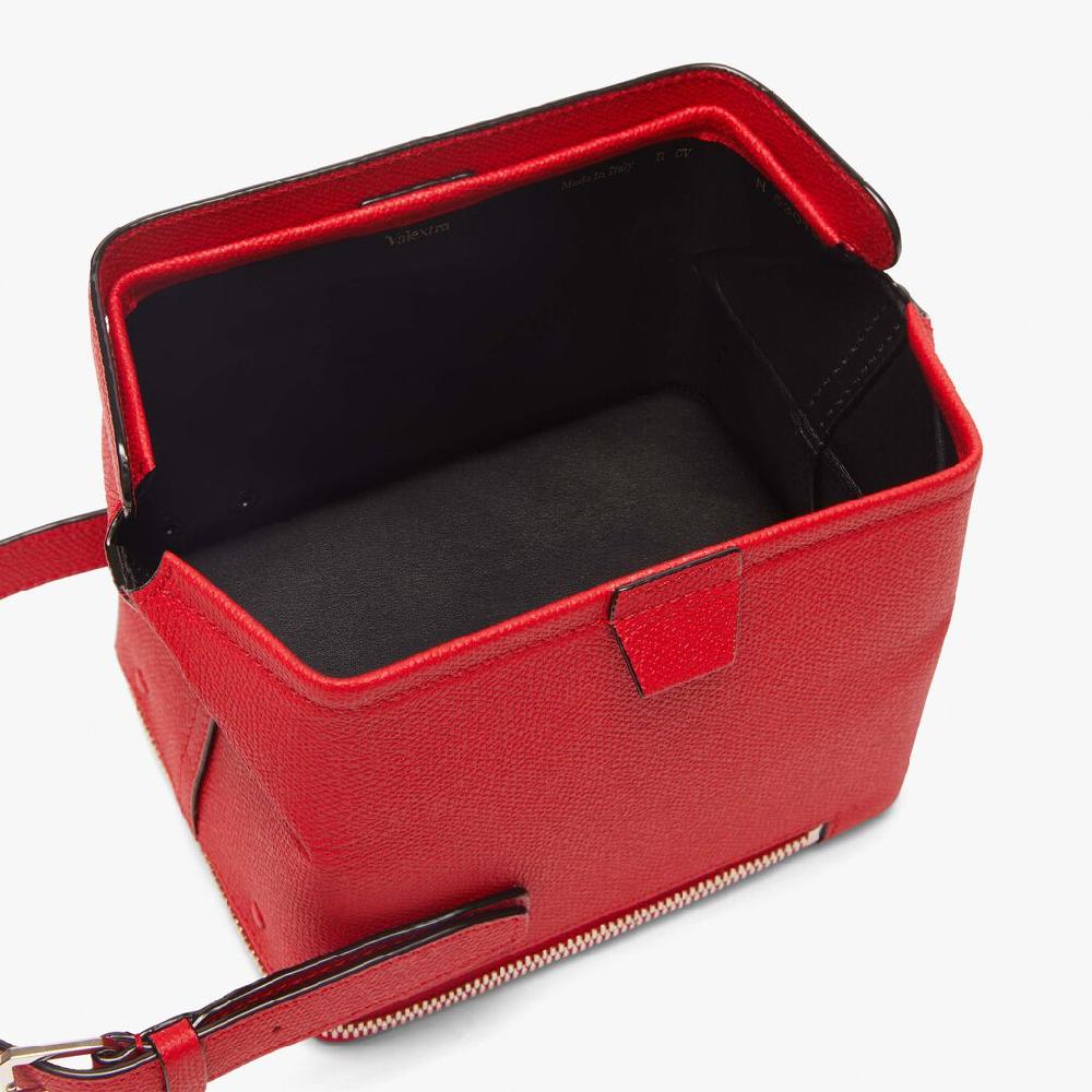 Valextra Borsa a tracolla piccola in Pelle Rossa | Valextra Tric Trac Vendita Calda