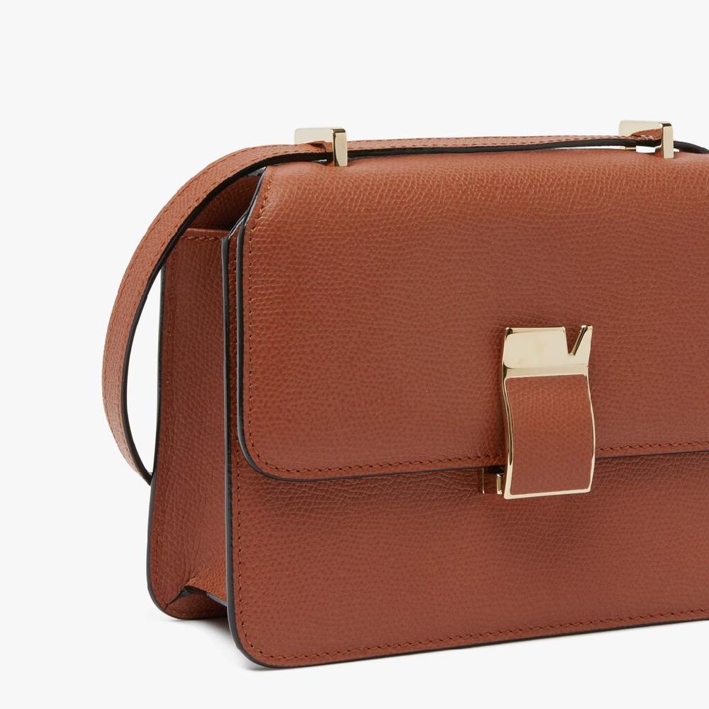 Valextra Borsa a tracolla da Donna in Pelle Marrone di Lusso | Valextra In Saldo