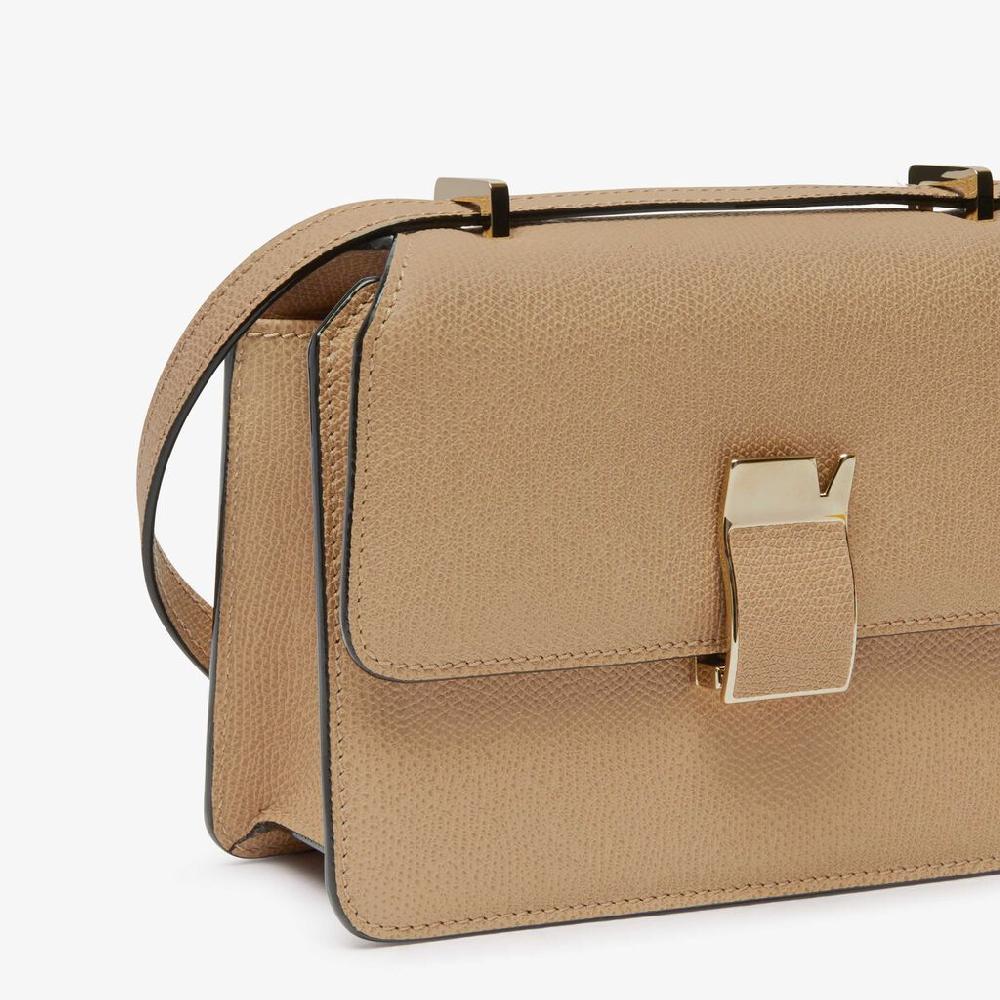 Valextra Borsetta a tracolla Mini da Donna in Pelle Beige | Valextra Nuova