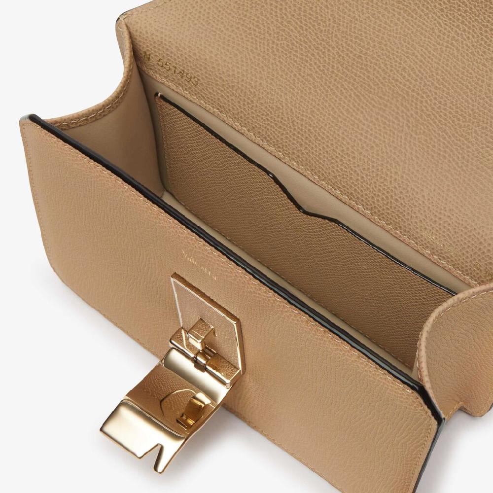 Valextra Borsetta a tracolla Mini da Donna in Pelle Beige | Valextra Nuova