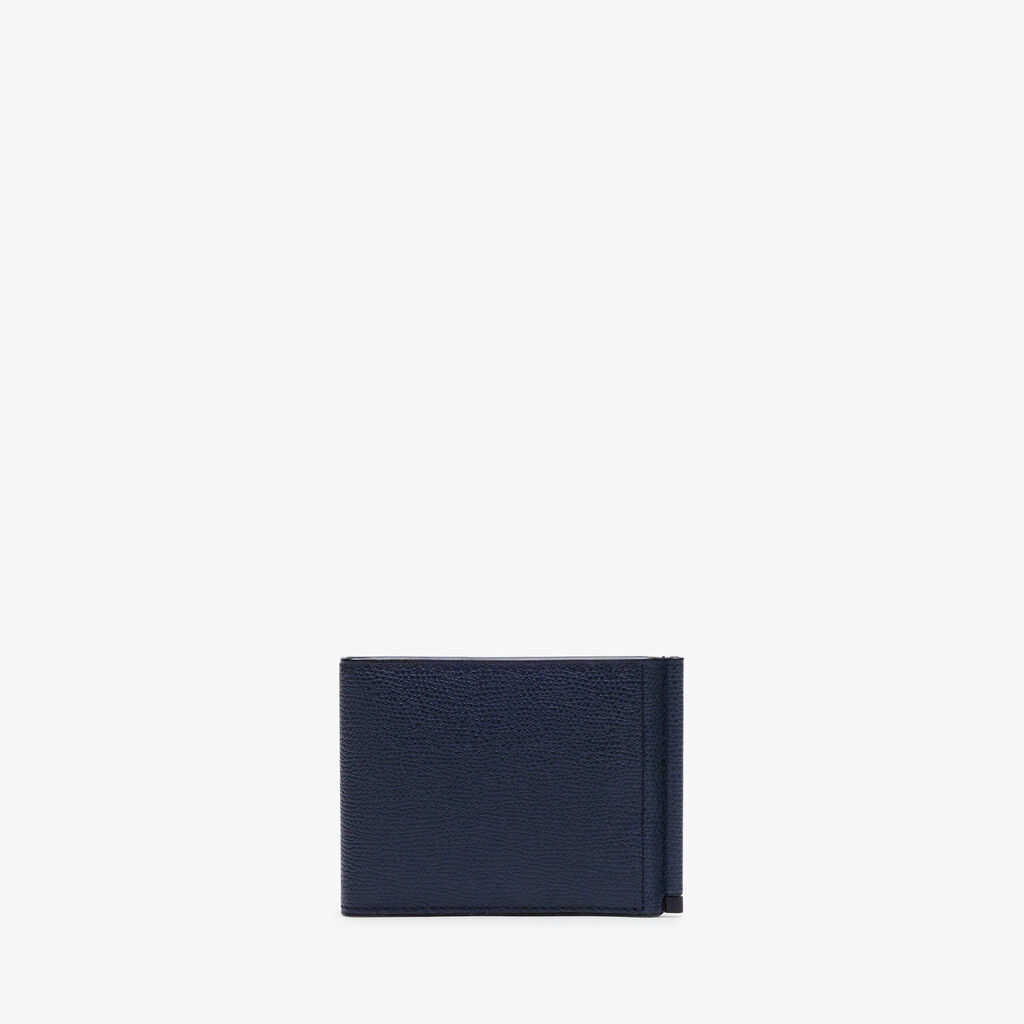 Valextra Portafoglio fermasoldi da Uomo in Pelle Blu | Valextra In Linea