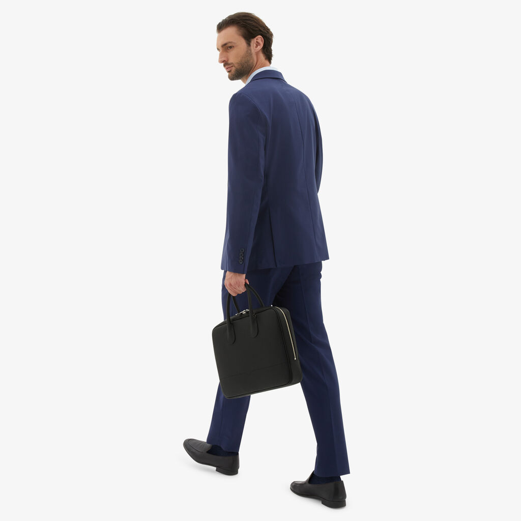 Valextra Laptop bag da Uomo in Pelle Nera di Lusso | Valextra My Logo Qualità