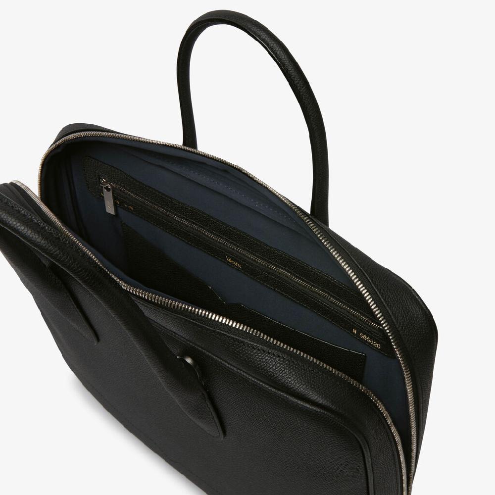 Valextra Laptop bag da Uomo in Pelle Nera di Lusso | Valextra My Logo Qualità