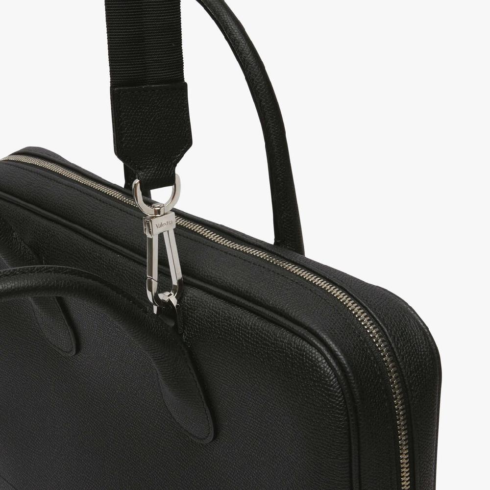 Valextra Laptop bag da Uomo in Pelle Nera di Lusso | Valextra My Logo Qualità