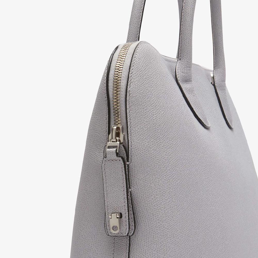Valextra Borsa tote da Uomo in Pelle Grigia Sasso | Valextra My Logo Promozione