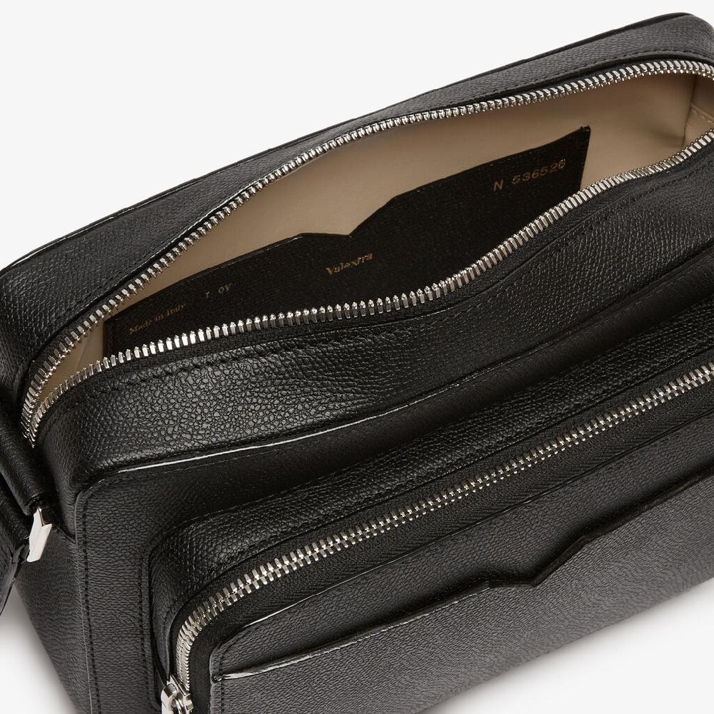 Valextra Borsa compatta Reporter in Pelle Nera | Valextra V-Line Soddisfazione Garantita