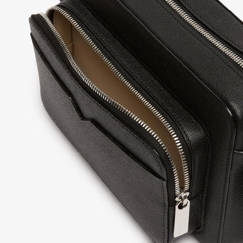 Valextra Borsa compatta Reporter in Pelle Nera | Valextra V-Line Soddisfazione Garantita