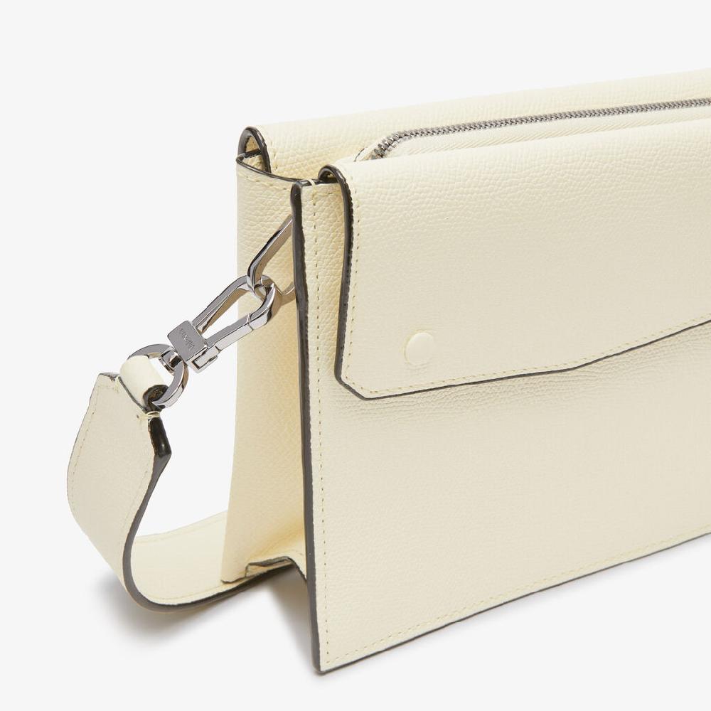 Valextra Borsa a tracolla da Uomo in Pelle Bianca | Valextra Pocket Acquista Ora