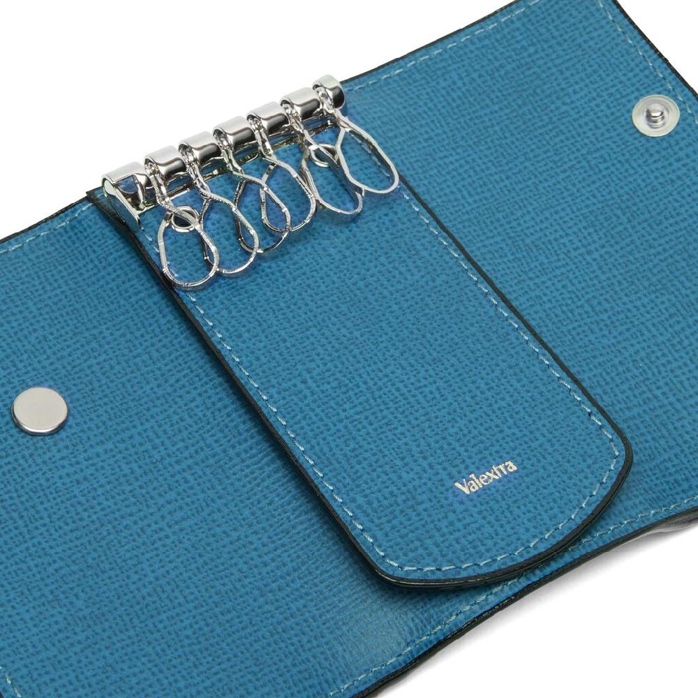 Valextra Portachiavi in Pelle Blu Cobalto | Valextra Presa