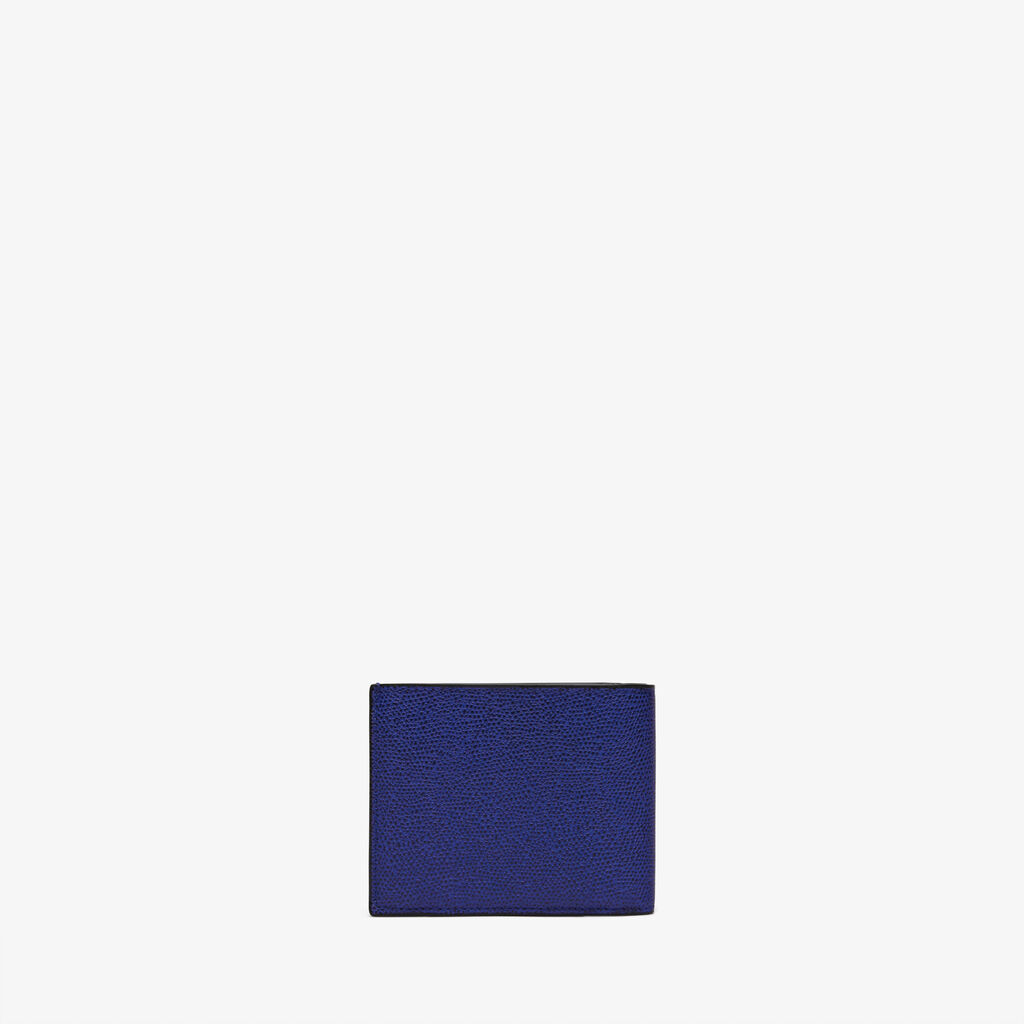 Valextra Portafoglio Bifold in Pelle Blu con portamonete | Valextra Sconto
