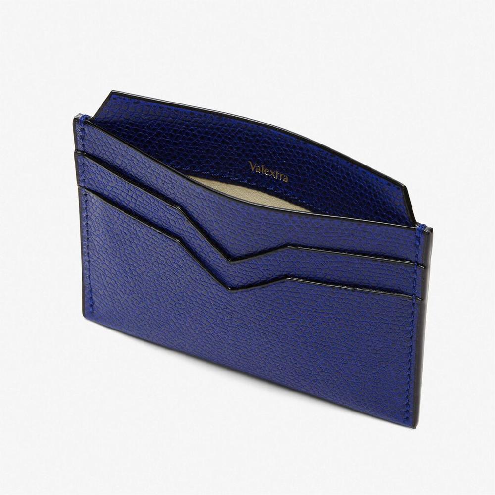 Valextra Portatessere e carte di credito in Pelle Blu | Valextra Online