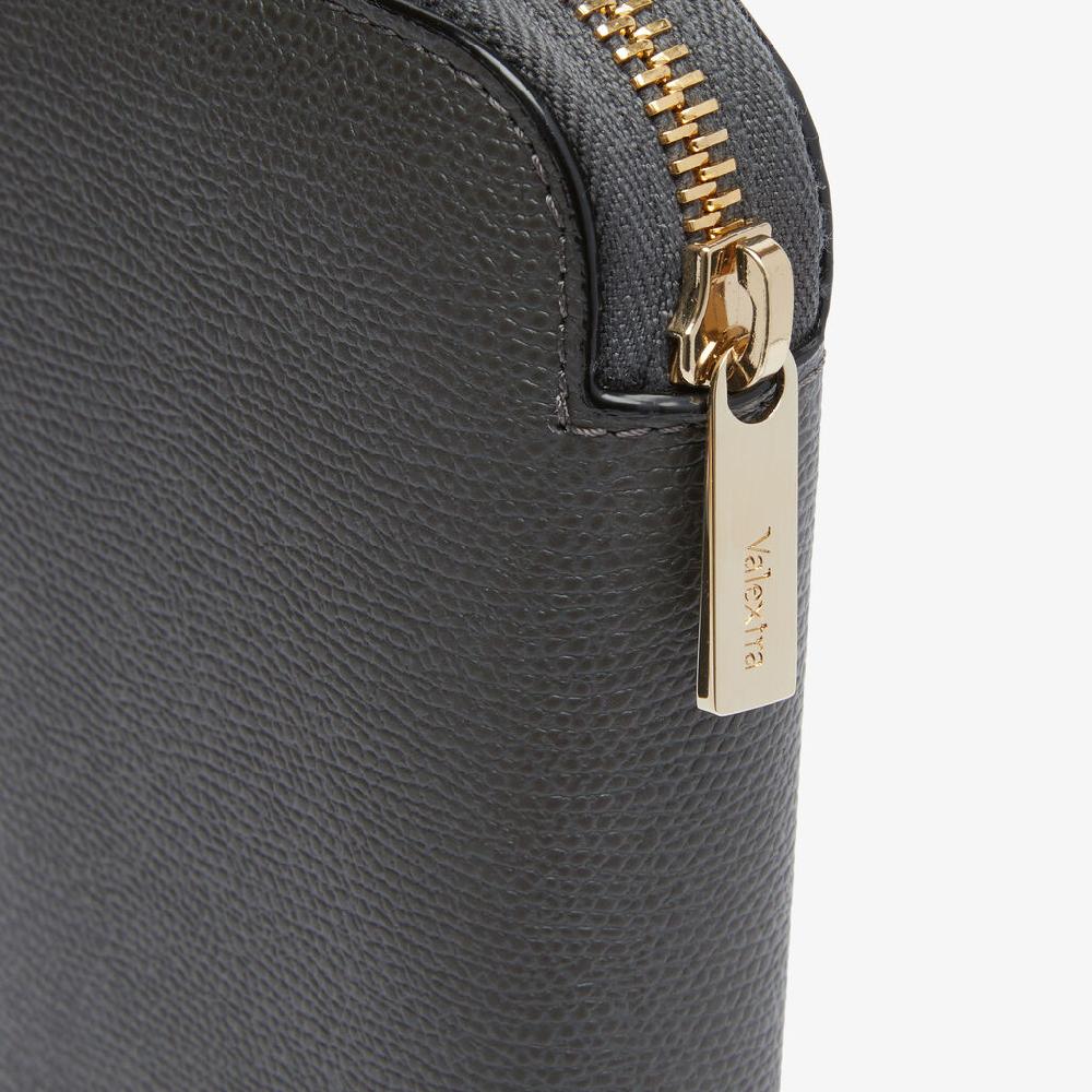 Valextra Portafoglio da Donna di Lusso in Pelle Grigia | Valextra Zip Around Saldi
