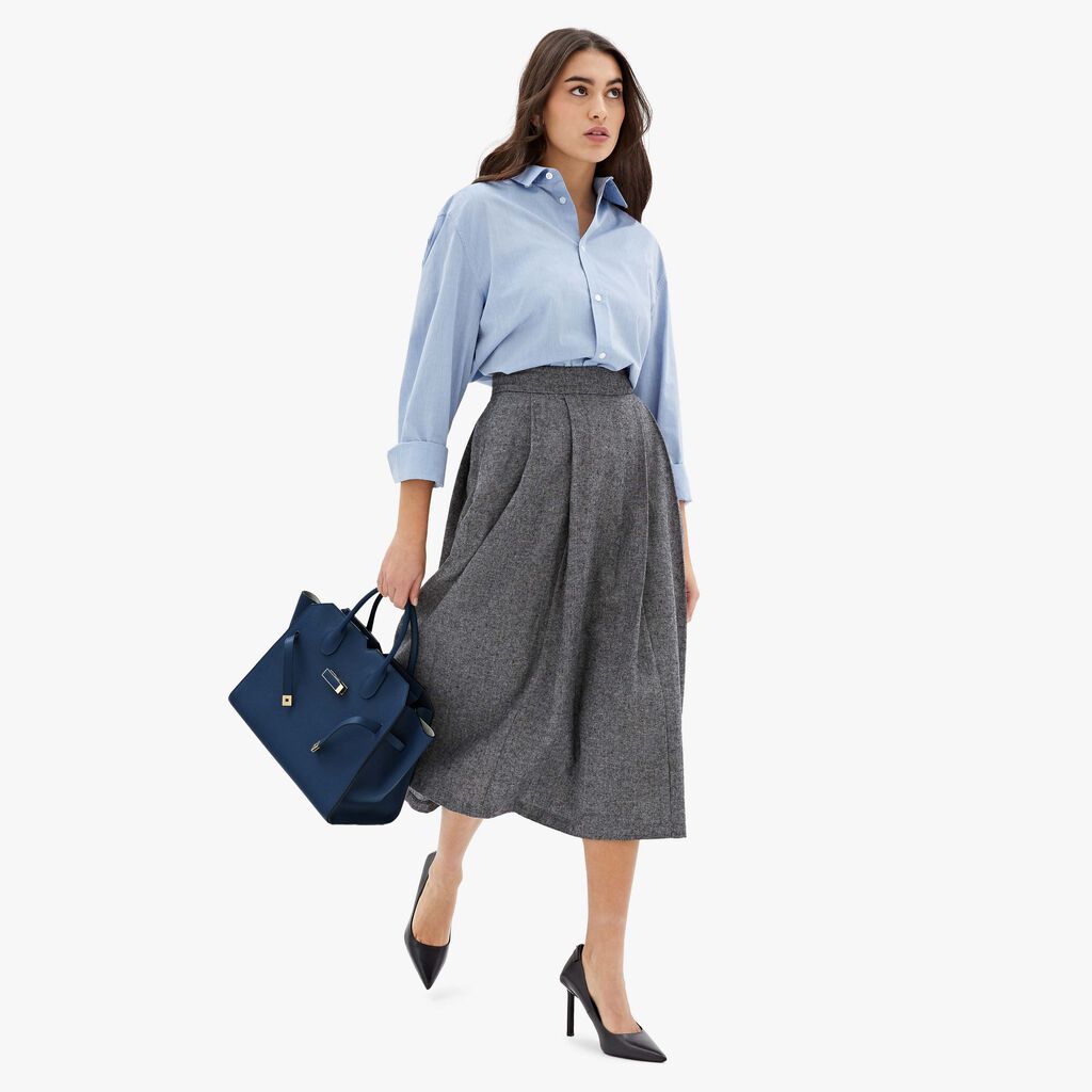 Valextra Borsa due manici da Donna in Pelle Blu Zaffiro | Valextra Vendite Flash