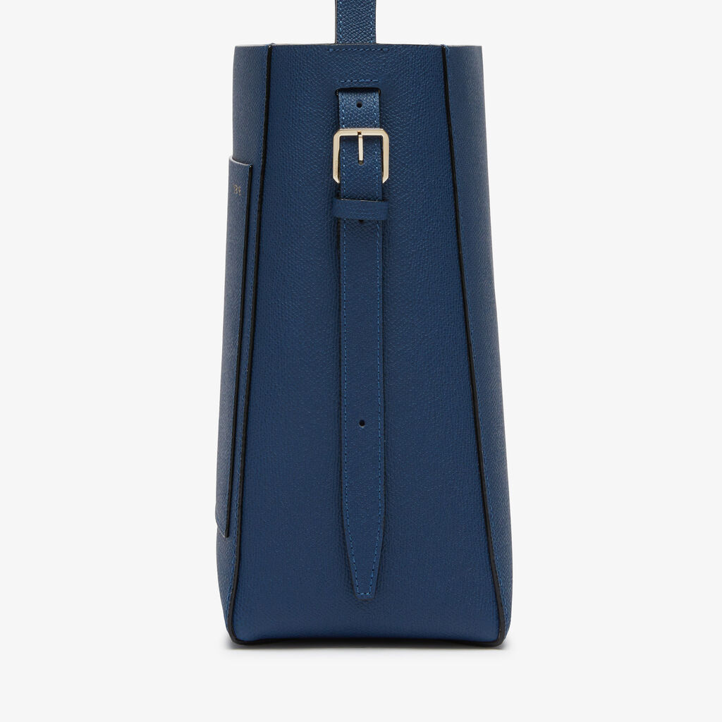 Valextra Borsa a secchiello da Donna in Pelle Blu Zaffiro | Valextra Soft Nuova
