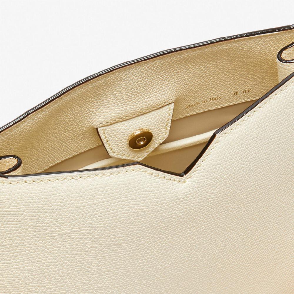 Valextra Borsa a spalla Mini in Pelle Bianca | Valextra Hobo 2025