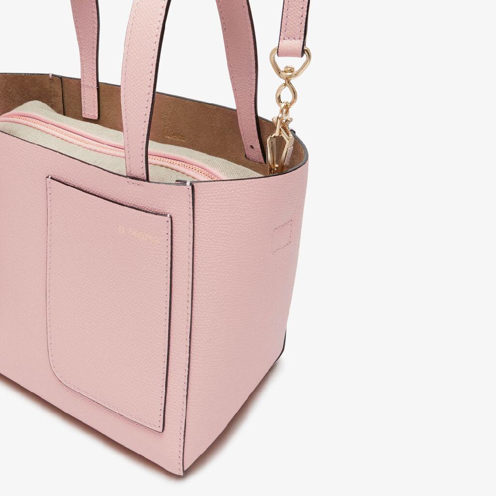 Valextra Borsa Secchiello da Donna di Lusso in Pelle Rosa | Valextra Soft Nuovo