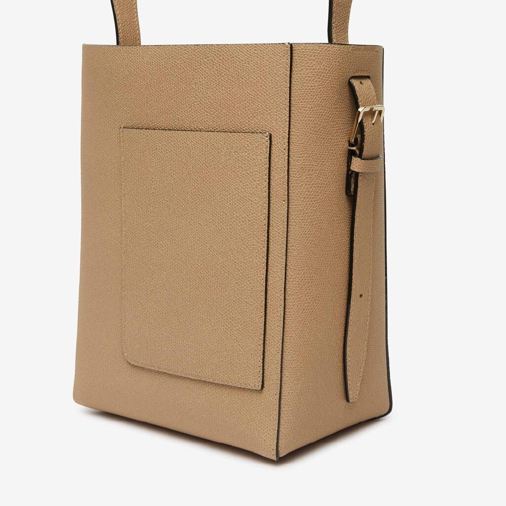 Valextra Borsa a secchiello da Donna Mini in Pelle Beige | Valextra Soft Soddisfazione Garantita