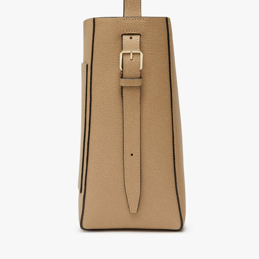 Valextra Borsa a secchiello da Donna Mini in Pelle Beige | Valextra Soft Soddisfazione Garantita