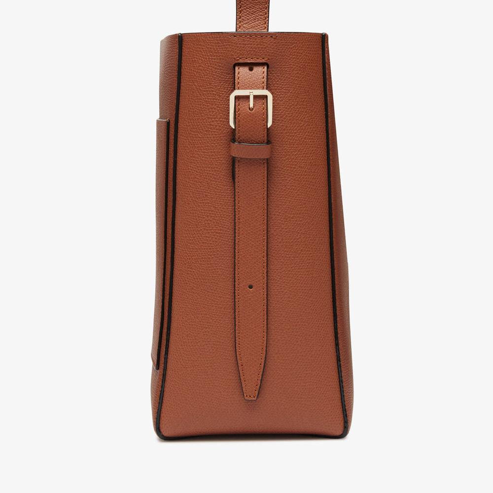 Valextra Borsa a secchiello da Donna Mini in Pelle Marrone | Valextra Soft Qualità Garantita