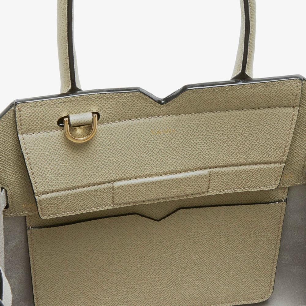 Valextra Borsa a due manici Donna Mini in Pelle Verde tundra | Valextra Fino Al -60%