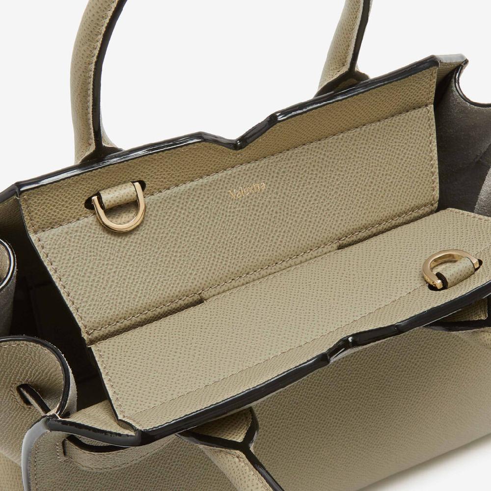 Valextra Borsa a due manici Donna Mini in Pelle Verde tundra | Valextra Fino Al -60%